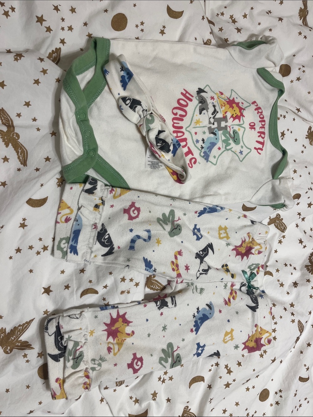 Harry Potter Matching Set (Bodysuit, Pants and Bow)
